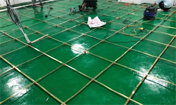铜排 防静电地板安装摆放示意图